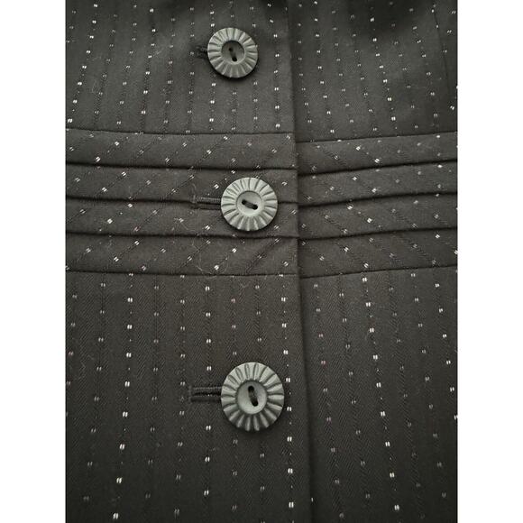 Classiques Entier Blazer 8 Petite Black 3-Button Jacket Dots Career Business - Picture 9 of 13